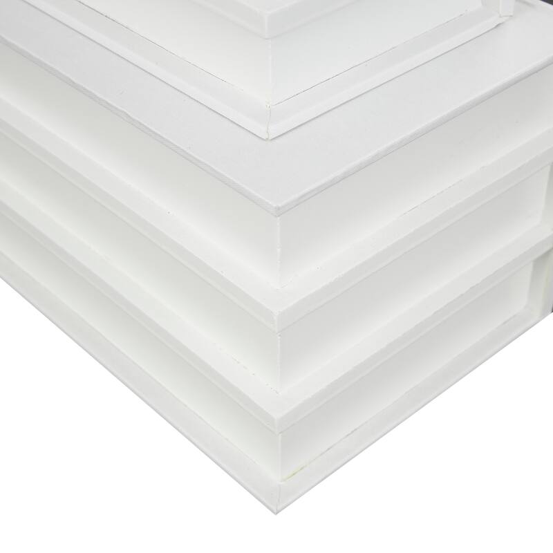 Black or White Canvas Box with White or Gold Explore, Dream, Discover Text (Set of 2)