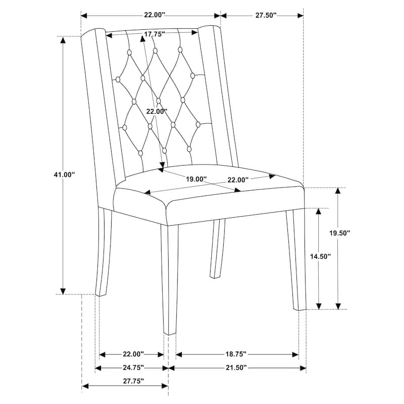 Bexley Beige Fabric Upholstered Dining Side Chair (Set of 2)