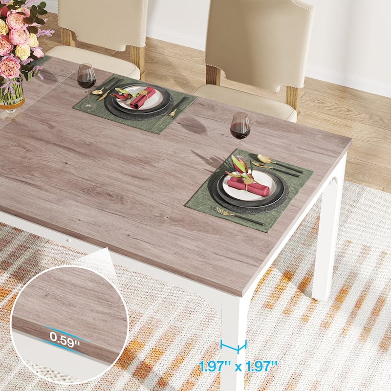 Dining Table for 6-8 Person, 78 inch Long Rectangular Kitchen Dining Table for Living Room