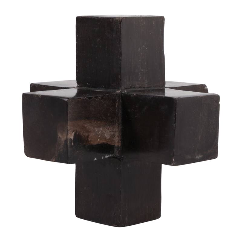 Wood Decorative Object Geometric Design for Home Bedroom Office Decor - 5" x 5" x 5"