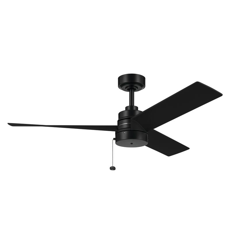 52 Inch Spyn Lite Fan in Black with Black Blades