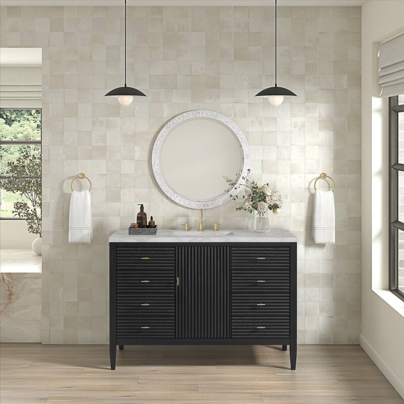 James Martin Vanities Myrrin 48" Vanity, Carbon Oak