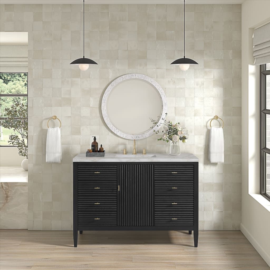James Martin Vanities Myrrin 48" Vanity, Carbon Oak