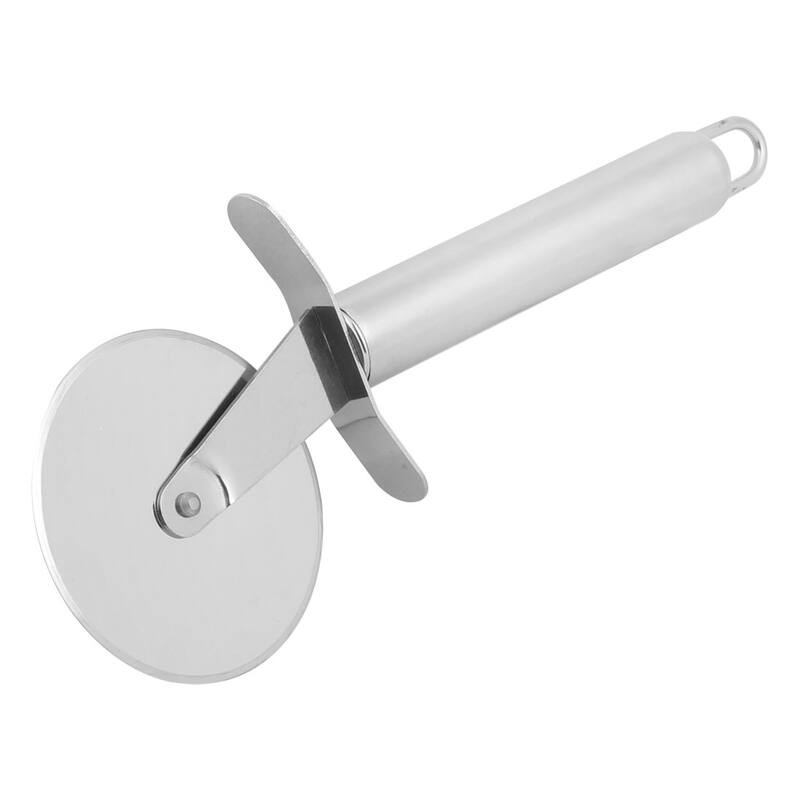 Kitchen Metal Nonstick Baking Cake Pizza Cheese Cutter Wheel Slicer - Silver Tone