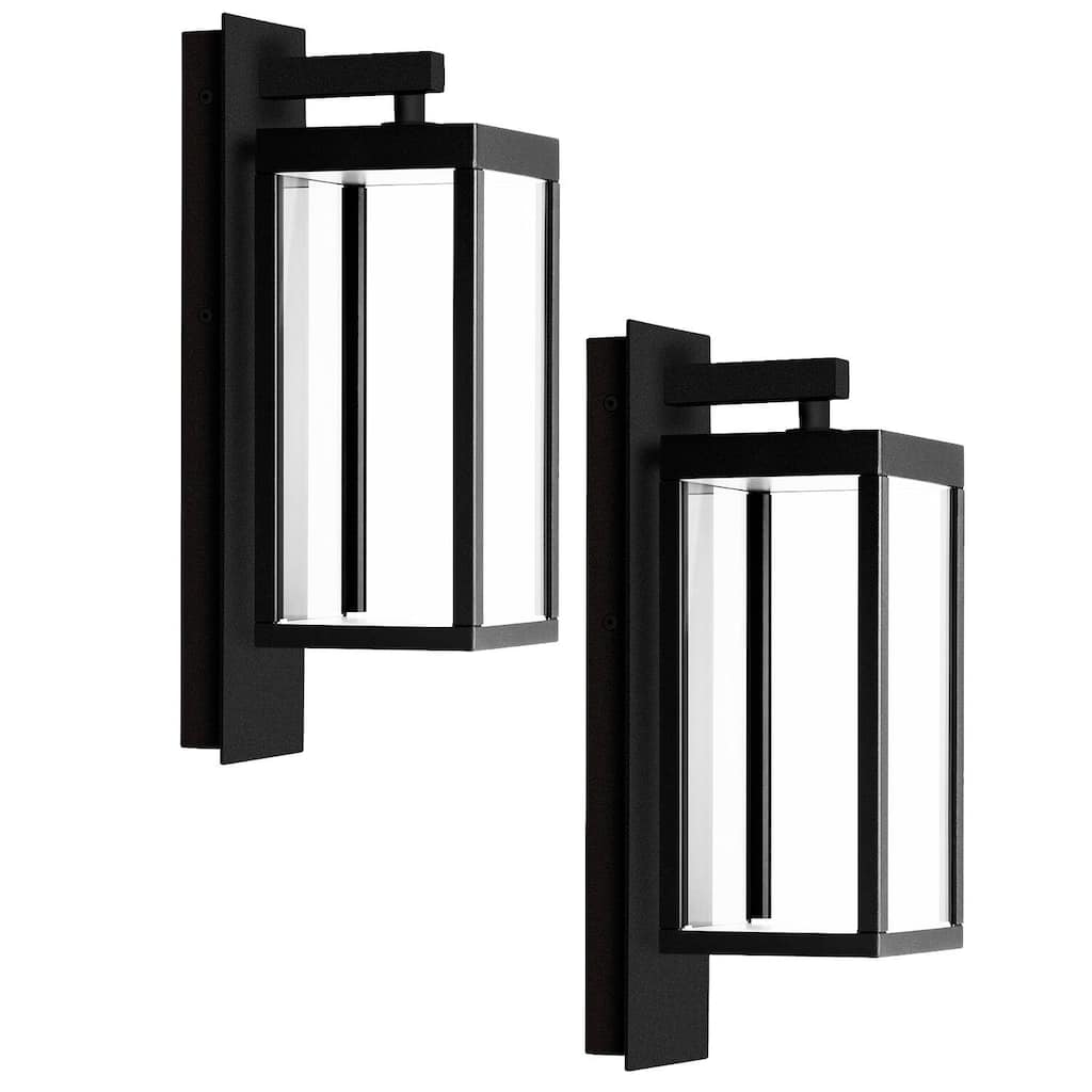 2 Pack Outdoor Wall Sconce Lantern Dusk to Dawn Sensor Exterior Light