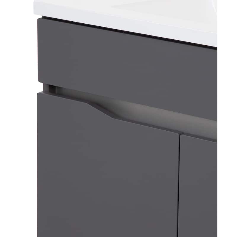 Brennan 30" 2-Door Bathroom Vanity With White Sink Top