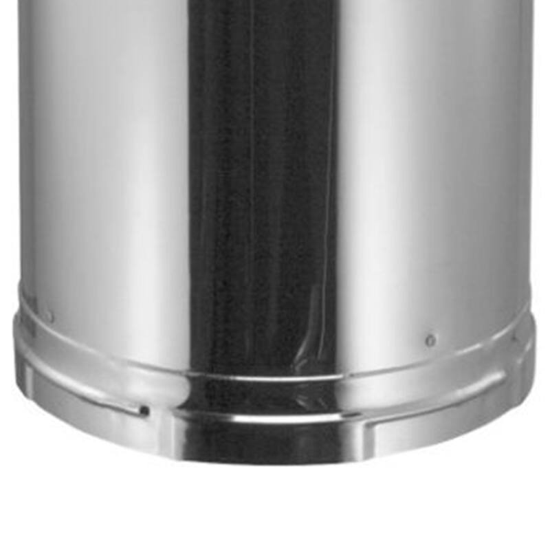 DuraVent DuraPlus 12 x 6 Inch Stainless Steel Triple Wall Stove Pipe, Silver - 7.55