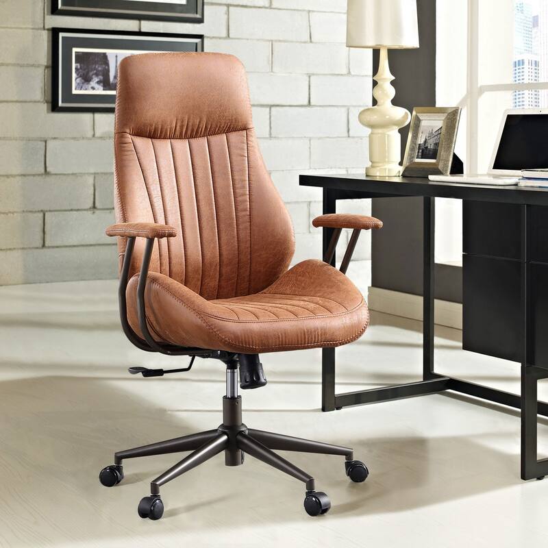 XIZZI Ergonomic Office Chair High Back Desk Chair with Wheels - Brown