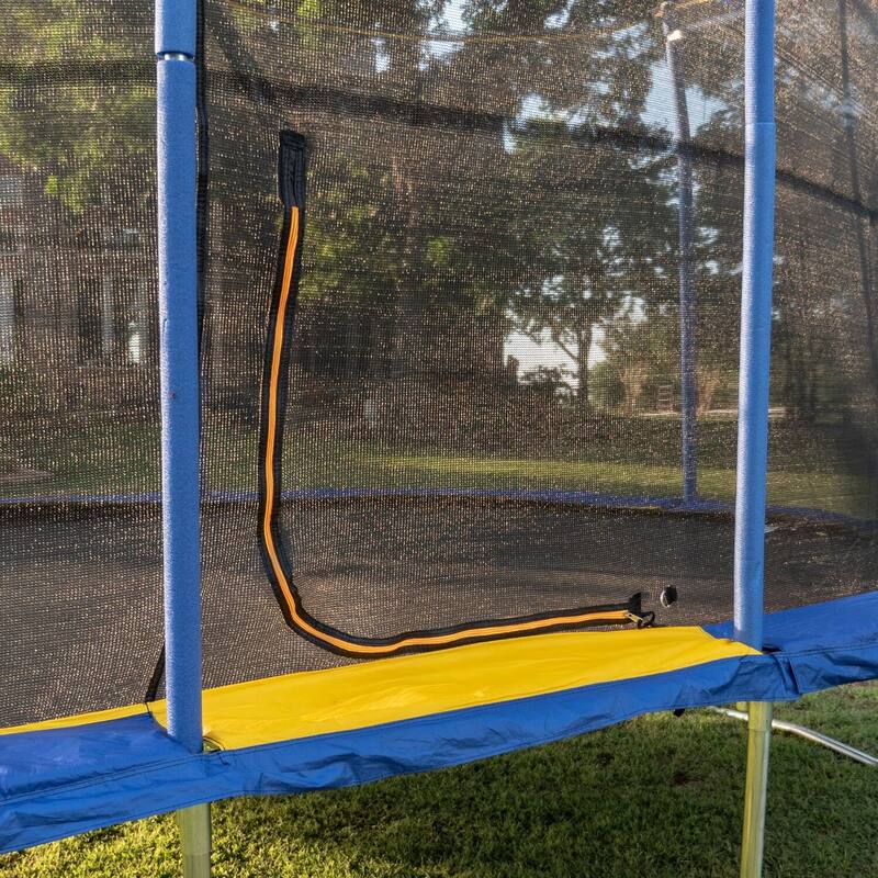 10x15 ft Oval Trampoline with Basketball Hoop - Heavy-Duty Frame, Responsive Bounce & Full Enclosure System - 15