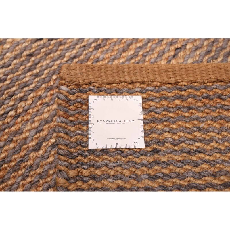ECARPETGALLERY Flat-Weave Palas Denizli Tan Jute Kilim - 5'3 x 7'9