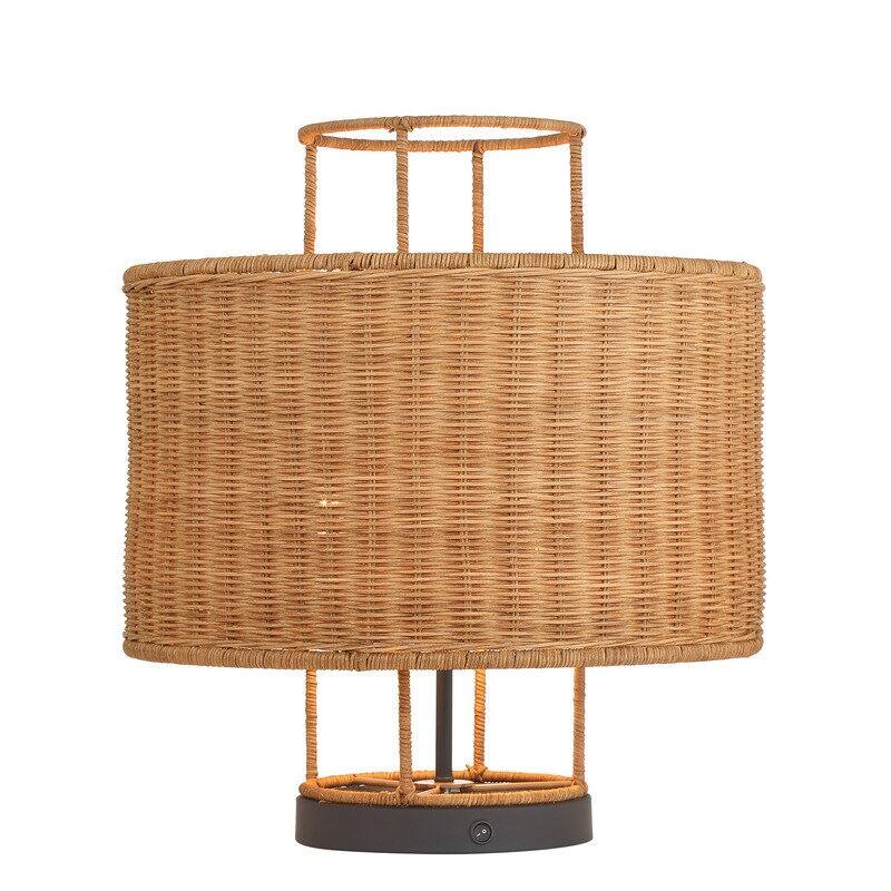 Acroma Modern Table Lamp with Rattan Shade