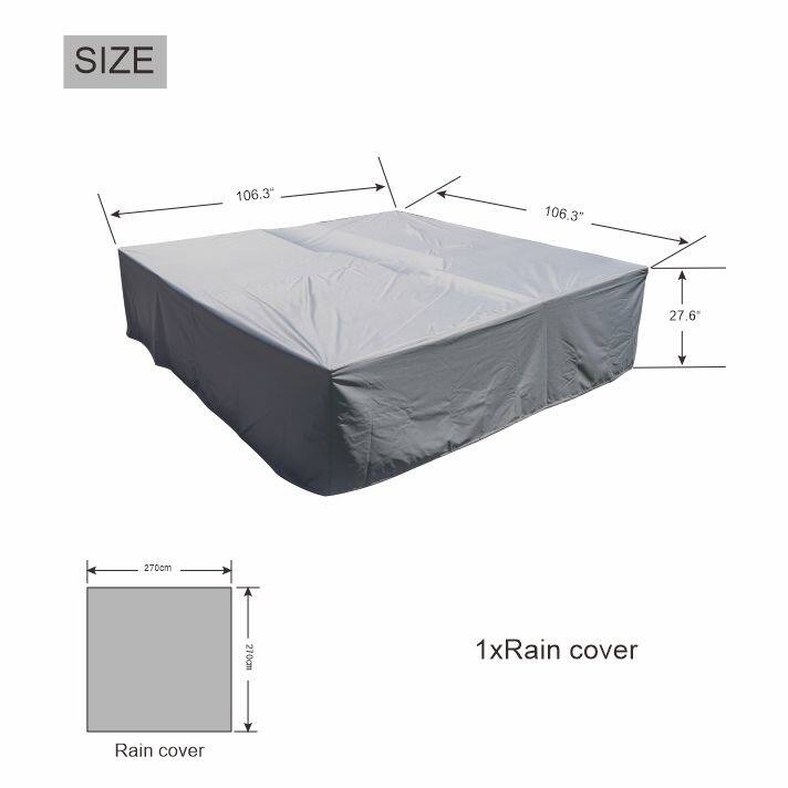 Patio Furniture Covers Waterproof, Outdoor Sectional Sofa Set , Patio Table and Chair Set Cover 106''L x 106''M x 28''H