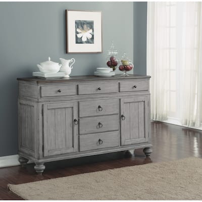 Plymouth Gray Wood Buffet - 64" x 39" x 20"