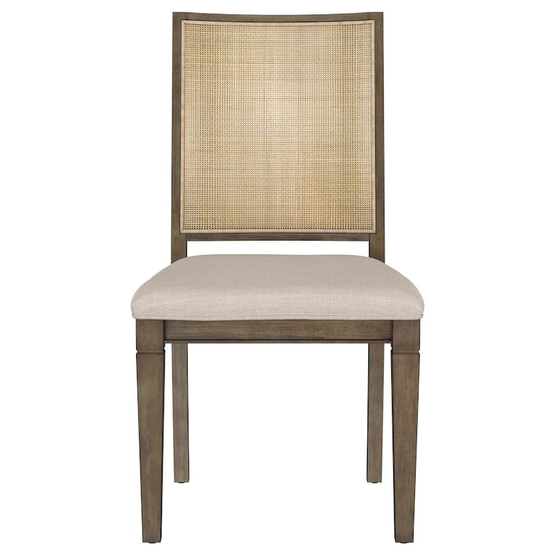 Matisse Woven Rattan Back Dining Side Chair Brown (Set of 2)