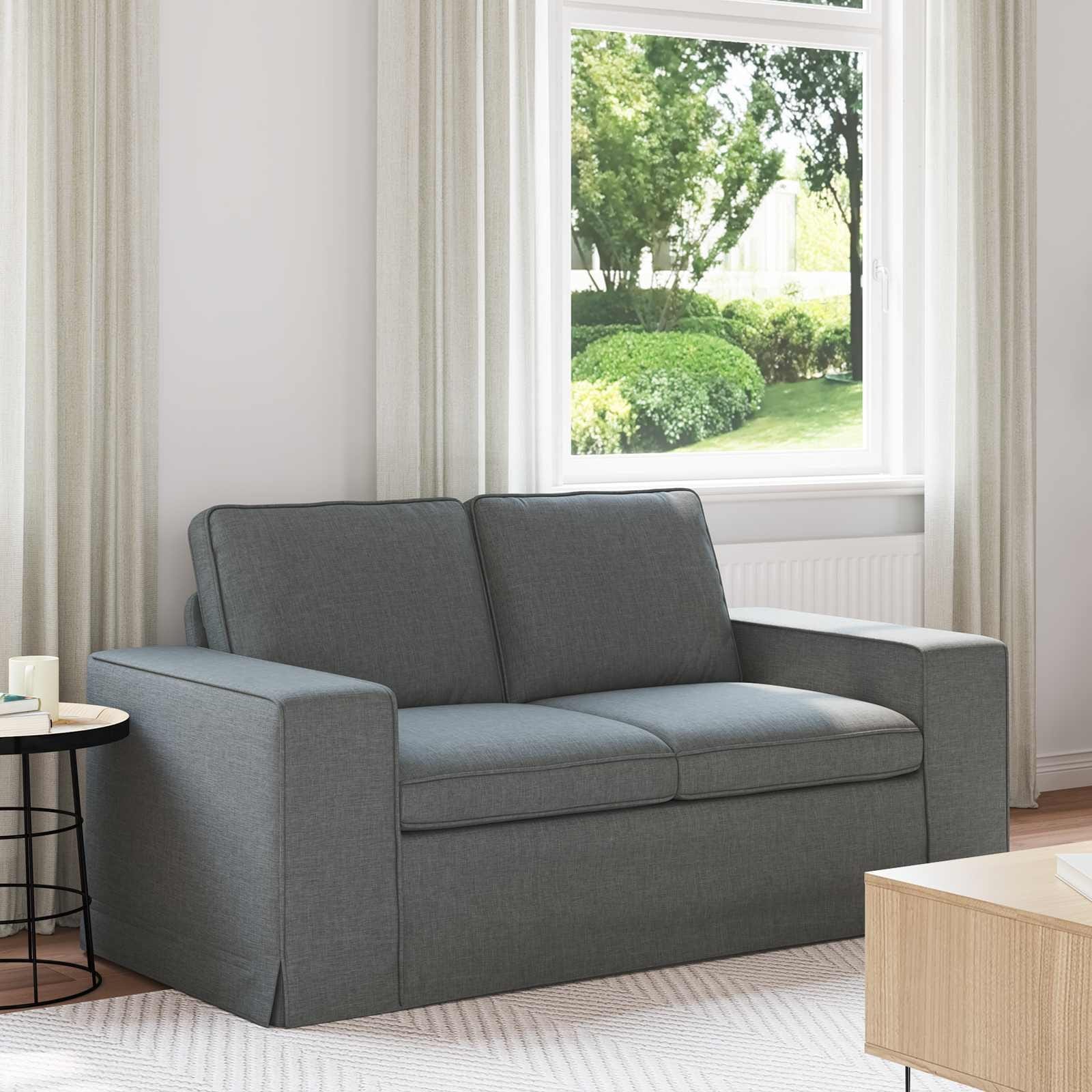 vidaXL Sofa Dark Grey in Fabric