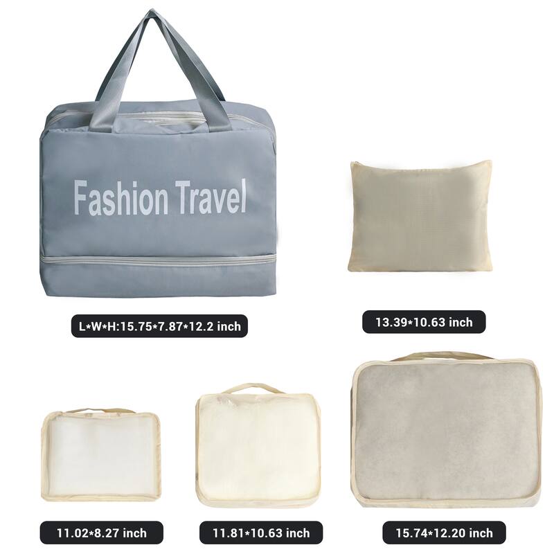 3PCS Expandable Hardshell Luggage Sets with 4PCS Storage Bag Set and Waterproof Portable Bag