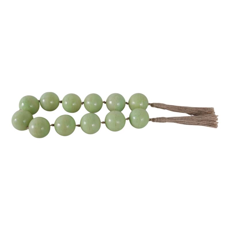Resin Modern Decorative Beads with Jute Detailing and Textured Accents