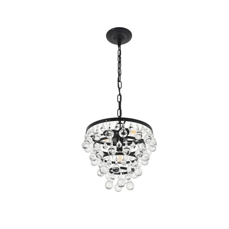 Kora 3-light Crystal Droplet Pendant Lamp