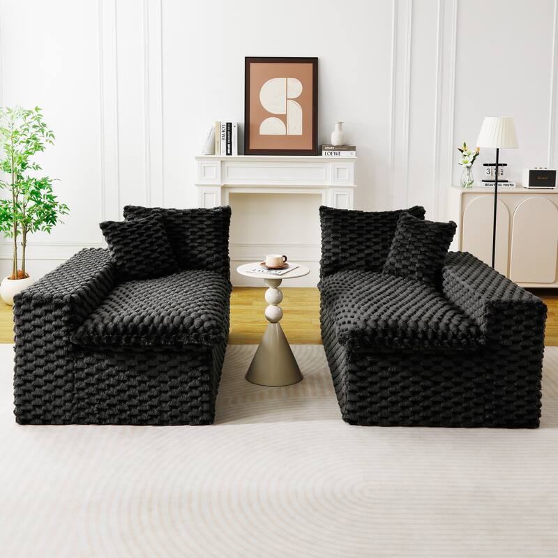 Free Combination Modular Couch Fluffy Turtle Velvet Sectional Sofa