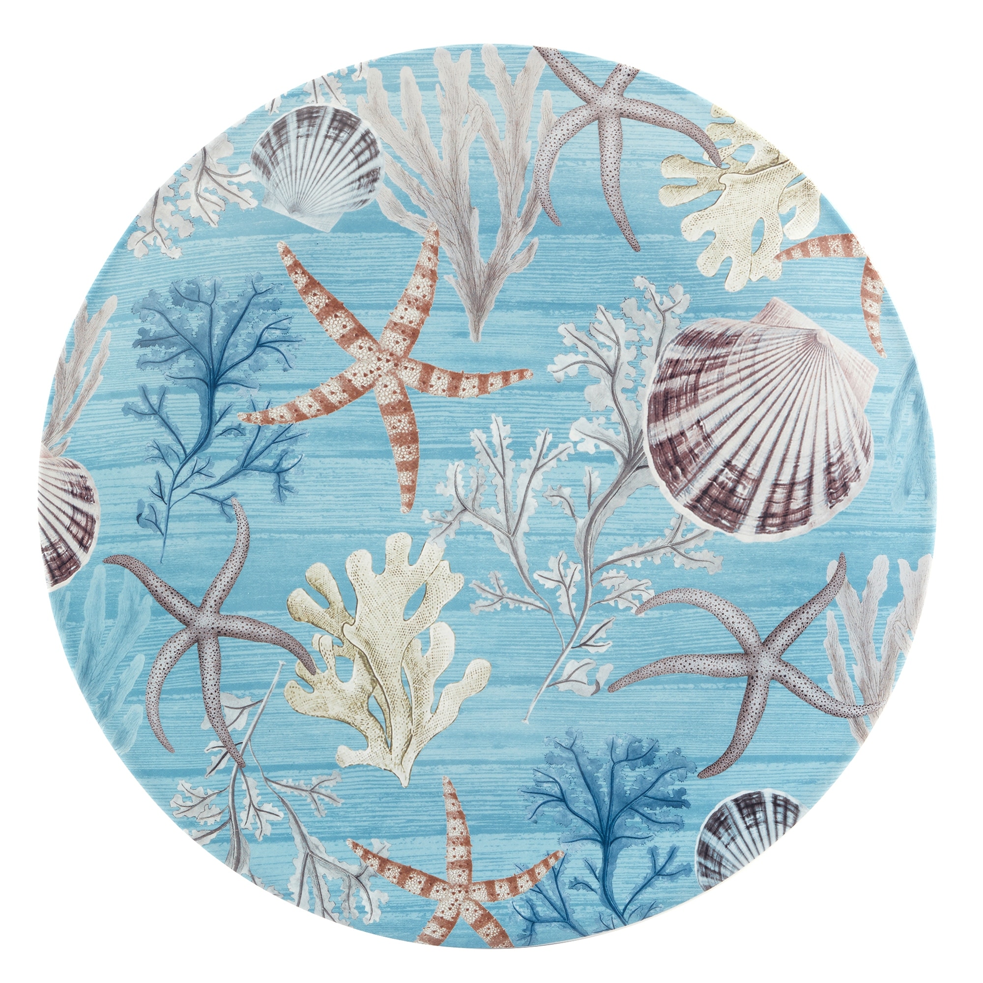 Certified International Beyond the Shore Round Platter - 13" Diam x 1.25"