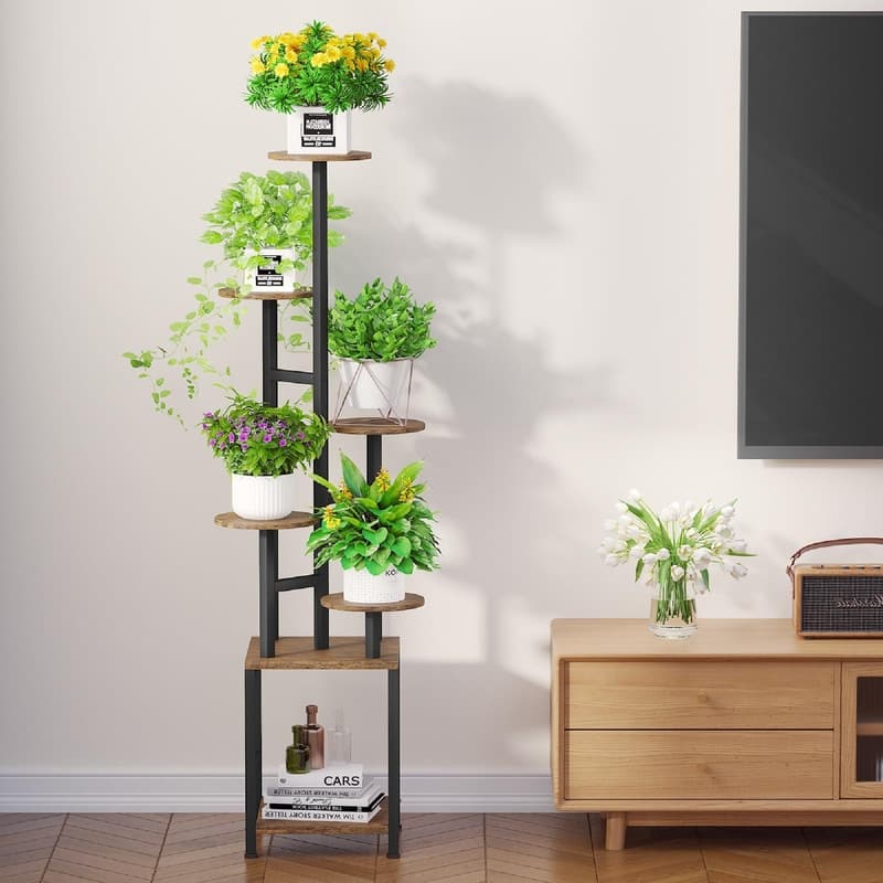 Plant Stand Indoor with Grow Light - 11 x 11 x 50 inches