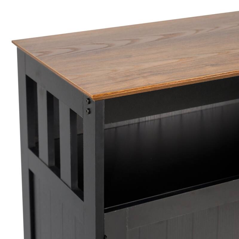 Classic Sideboard and Buffet Cabinet with Open and Closed Storage