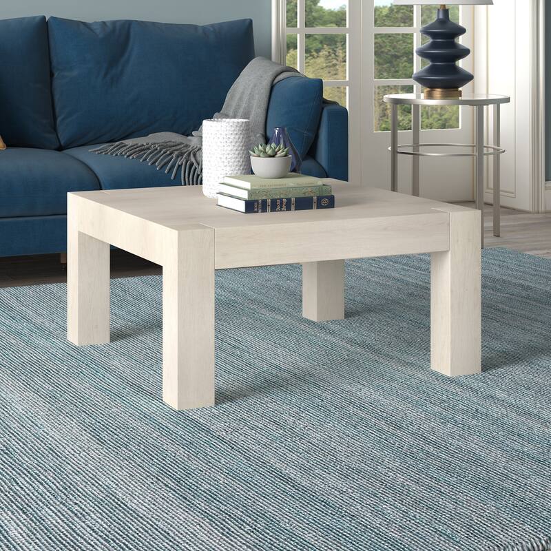 Langston 34" Wide Square Coffee Table - 34" Wide - Alder White