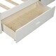 preview thumbnail 7 of 6, Twin Wood Platform Kids Bed with 2-Drawers, Durable White Finish, Solid Wood Frame, Headboard & Footboard, Easy Assembly, Grey
