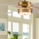 preview thumbnail 5 of 15, Dinah River of Goods Brass and Glass 52-Inch Ceiling Fan with Light - 52" x 52" x 12.5"/17.5"