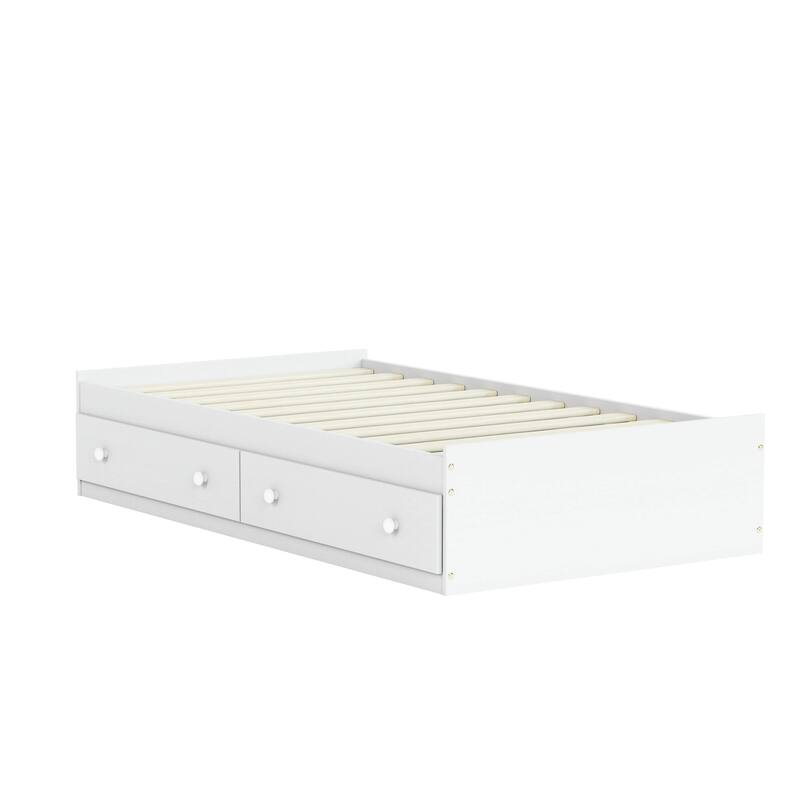 Palace Imports 100% Solid Wood Kansas Twin Size Mate's Storage Bed with Drawers