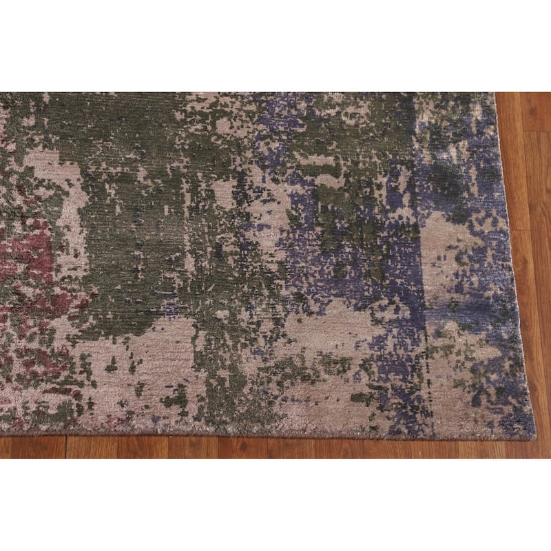 Contemporary Abstract Modern Area Rug Handmade Wool Carpet - 6'7" X 9'6"