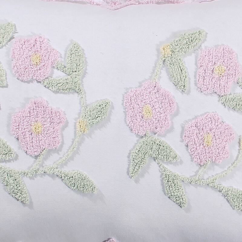 Better Trends Bloomfield Floral Tufted Chenille Cotton Bedspread