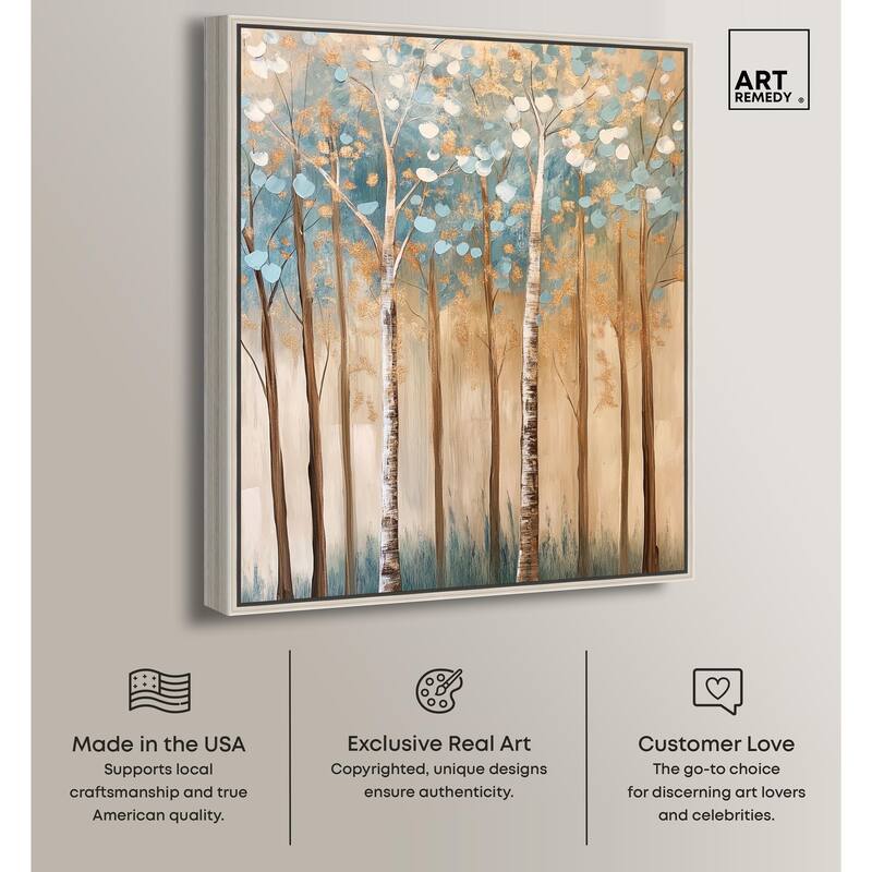 Birch Grove Radiance Canvas by Art Remedy