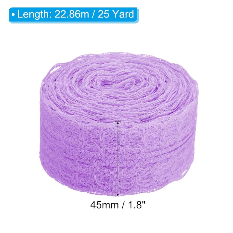 1.8" Wide 25 Yards Lace Trim Ribbon Sewing Lace Wrapping Decoration