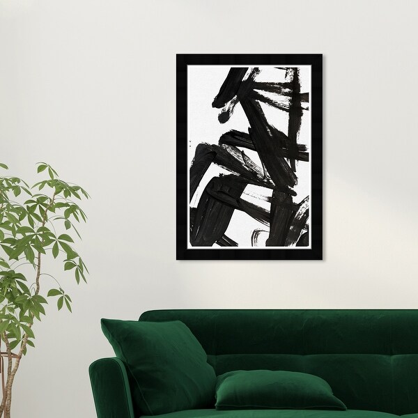 Wynwood Studio 'Mindful Always' Abstract Black Wall Art Framed Print. Opens flyout.