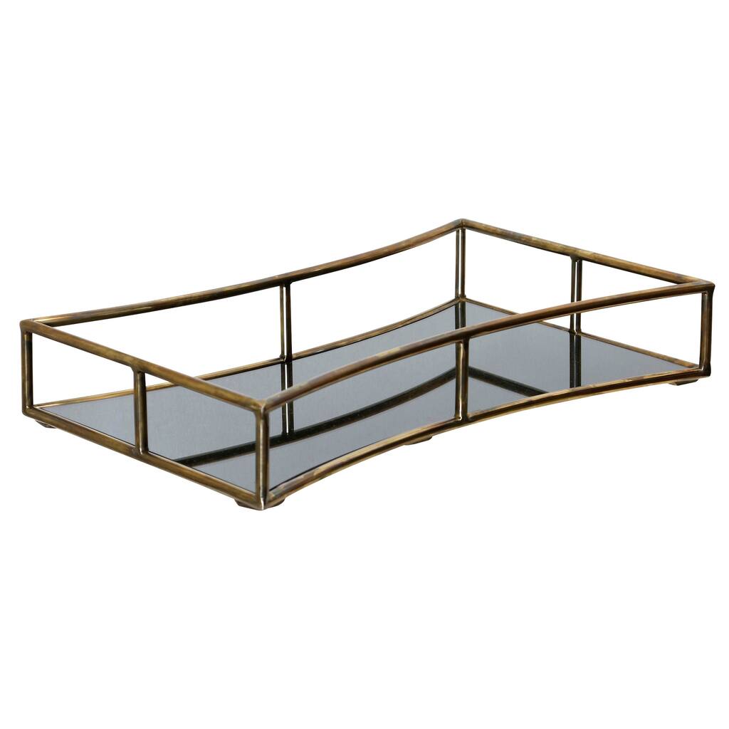 StyleCraft Boe - Mirror Tray - Antique Brass