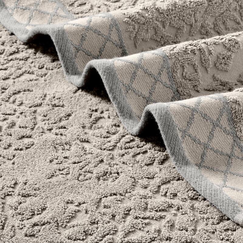 Modern Threads Damask Jacquard 6-piece Embellished Border Towel Set
