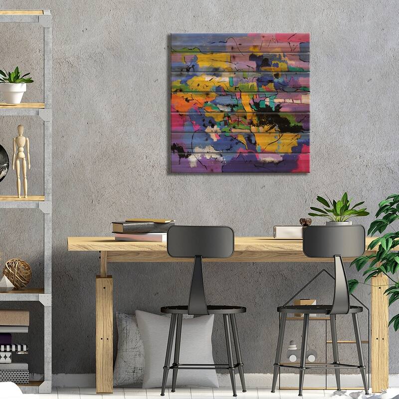 Summer Leaves Print On Wood by Pol Ledent - Multi-Color