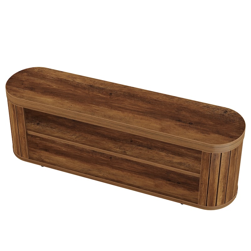 TV Stand, Storage Shelf Media Console, Living Room Bedroom Entertainment Center Accent Television Stand