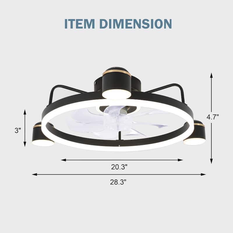 Curve Curio 3 Color Tone and 6 Fan Speed Ceiling Fan, App Control and Remote Control for Bedroom, Living Room and Dining Area