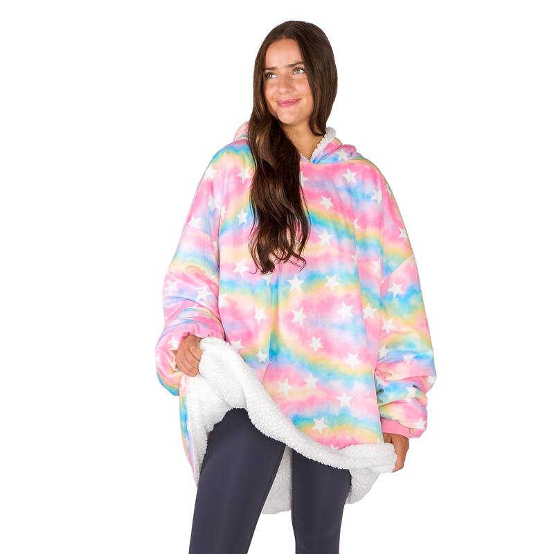 Bare Homey B-Cozy Oversized Sherpa Wearable Blanket
