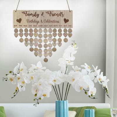 Family Birthday Board Plaque DIY Hanging Wooden Birthday Anniversary Reminder Calendar Hang Decorations