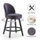 preview thumbnail 4 of 7, HOMYKA Swivel Bar Stool with Wood Legs Set of 4 - N/A