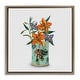 preview thumbnail 11 of 34, Stupell Lilies In Retro Tin Framed Floater Canvas Wall Art, Design By Val Rhodes Brown - 18 x 18