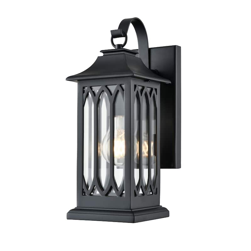 Mallorey Outdoor Wall Sconce Powder Coated Black - Powder Coated Black - 13.5
