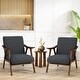 preview thumbnail 5 of 8, Gymax Upholstered Rocking Chair w/ Pillow Rocking Armchair w/ Rubber