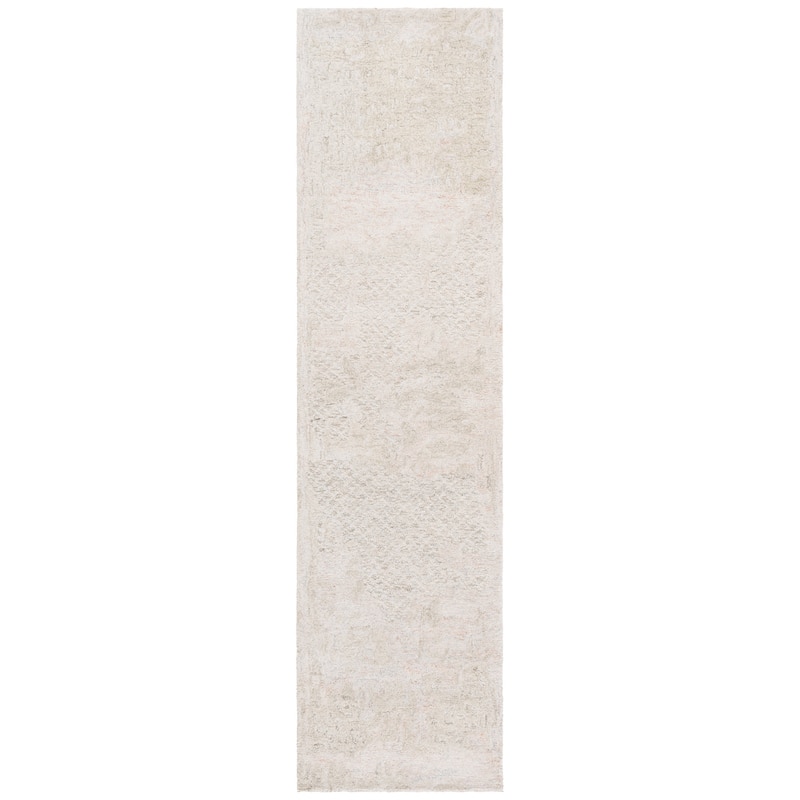 SAFAVIEH Handmade Harvest Dylis Modern Contemporary Wool Rug - 2'3" x 9' Runner - Rust/Beige