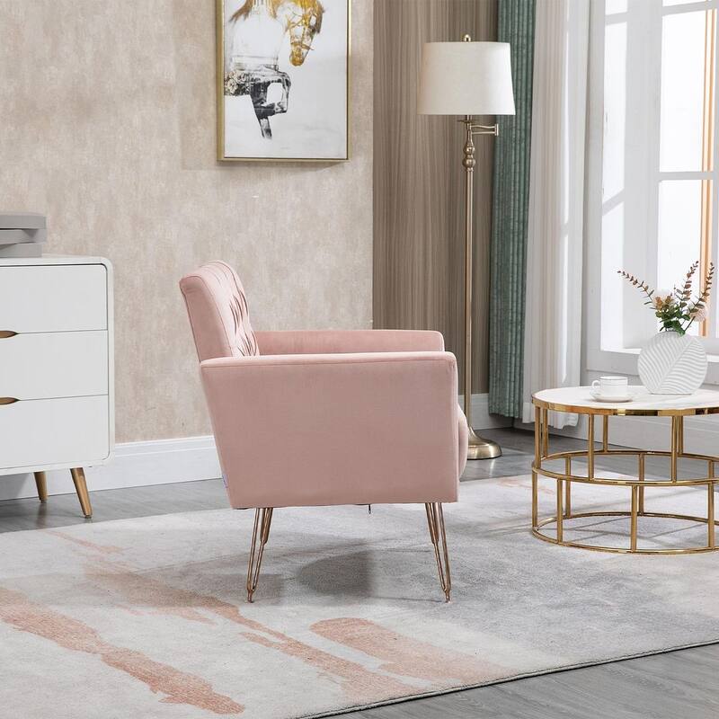 Modern Upholstered Velvet Accent Chair