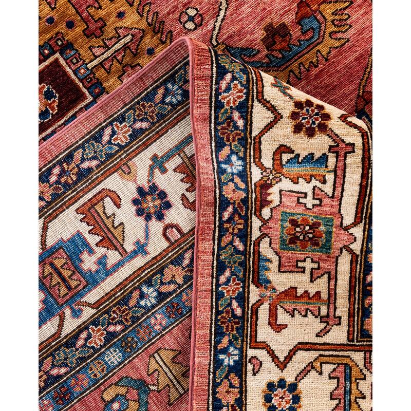 Serapi One-of-a-Kind Hand-Knotted Area Rug - Pink - 9' 1" x 11' 10"