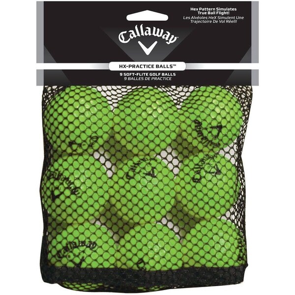 Callaway HX 9 Count Practice Golf Balls - Green. Opens flyout.